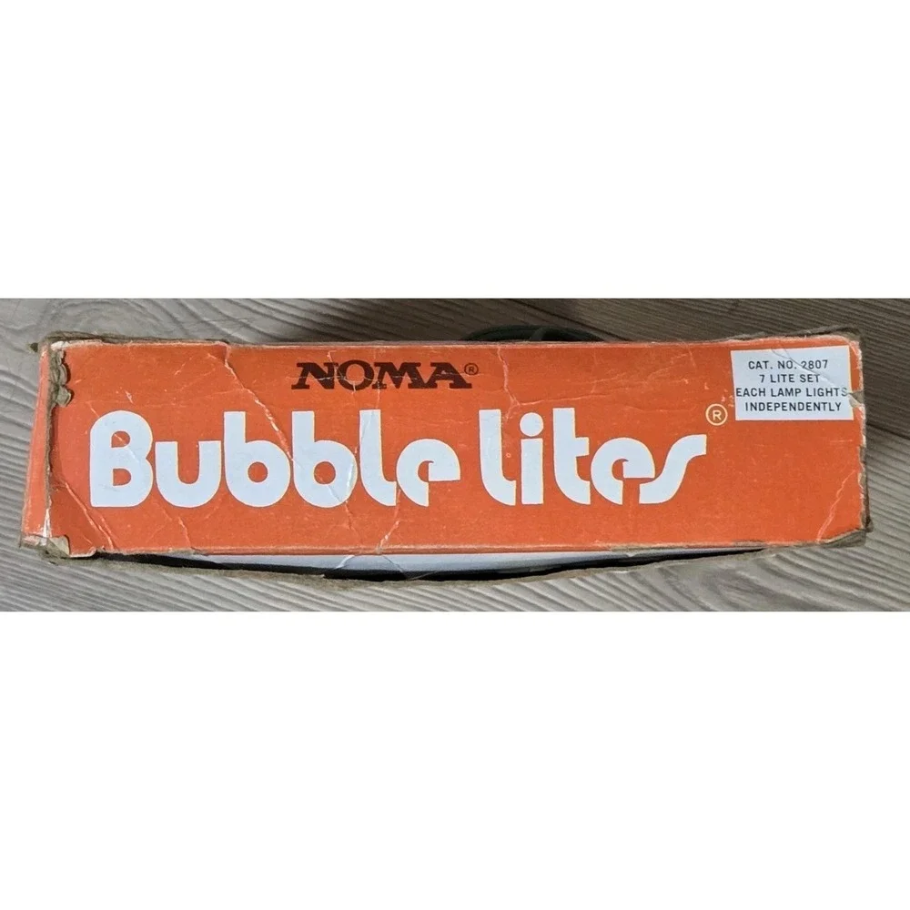 Vintage Lot Of 7 Noma Bubble Lites Lights Parts - All American Made /w Box‎